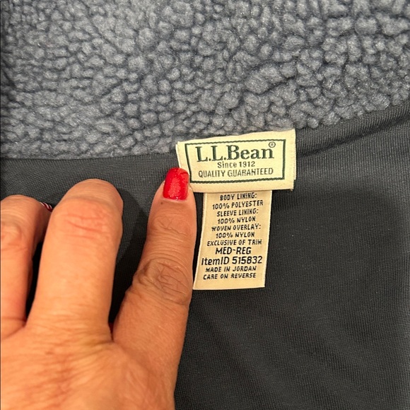 Cozy L.L. Bean Blue Fleece Jacket - Picture 3 of 5